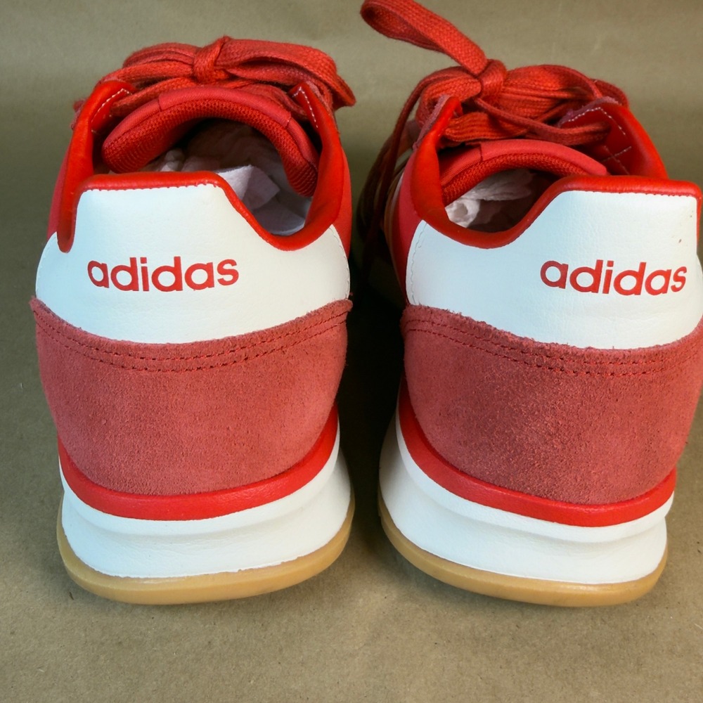 Adidas V Racer 2.0 Red White Sneakers Mens Size 9.5 Running Shoes - Picture 5 of 7